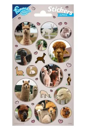 Uitverkoop Stickervel Alpaca