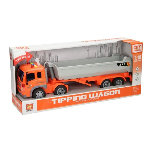 Truck met Afvalcontainer Licht & Geluid Gecertificeerd