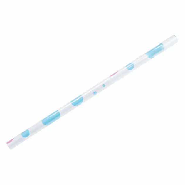 Koopje Cadeaupapier Blauw/Roze Stippen, 4mtr.
