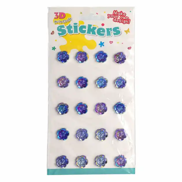 Sticker Bloemen, 20st. Beperkte Voorraad