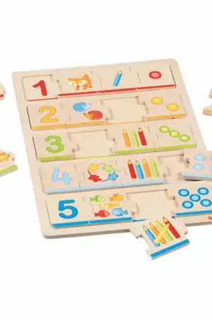 Actieprijs Goki Houten Legpuzzel Leren Tellen, 20st.