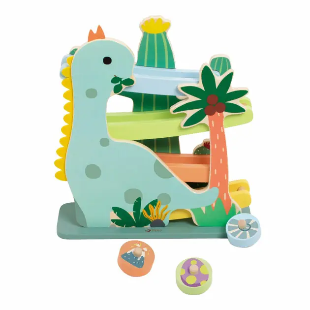 Bestel Nu Classic World Houten Ballenbaan Dinosaurus, 4dlg.