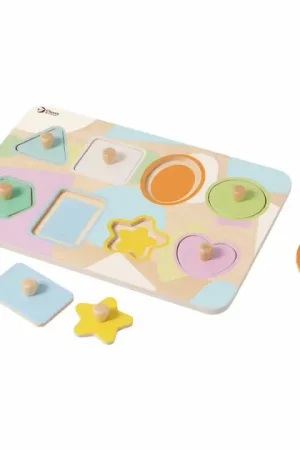 Classic World Houten Noppelpuzzel Vormen, 8st. Lage Kosten