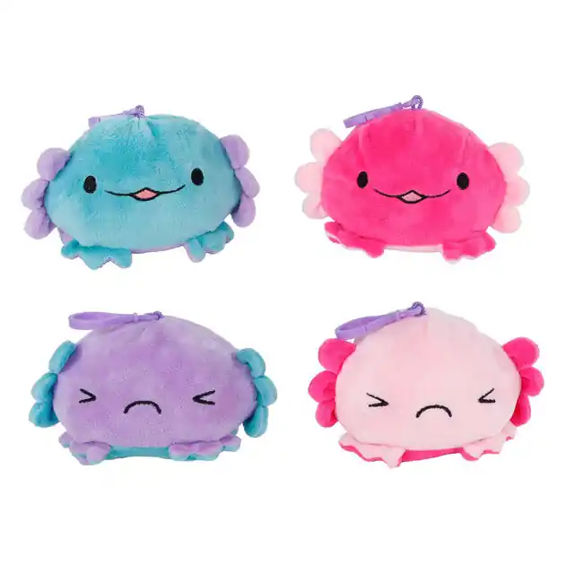 Gecertificeerd Axolotl Omkeerbare Sleutelhanger Pluche, 10cm
