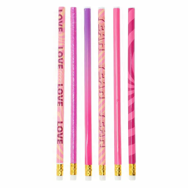 Premium Grijze HB Potloden Roze, 6st.