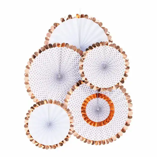 Beste Prijs Waaier Rose Goud Set Van 5st.