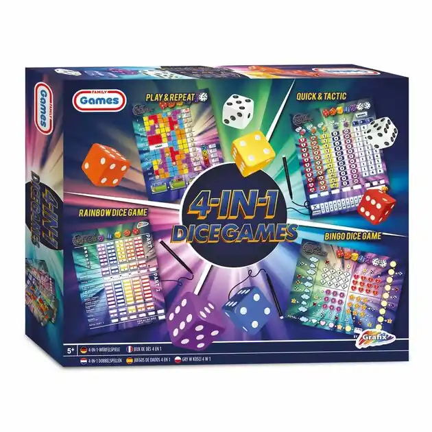Superprijs Dobbelspellen Combi-Pack, 4-in-1