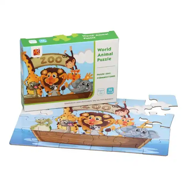 Snelle Levering Puzzel Dierentuin, 24st.