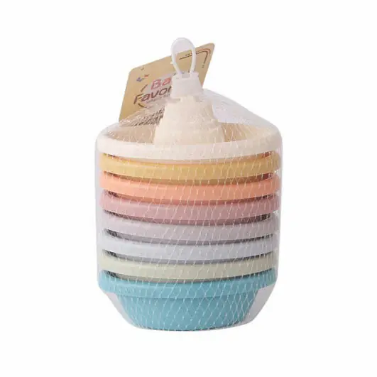 Badbootjes Pastel, 8dlg. Exclusieve Aanbieding