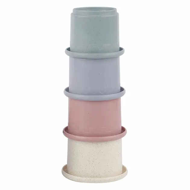 Stapelbekers Pastel, 4dlg. Hoge Kwaliteit