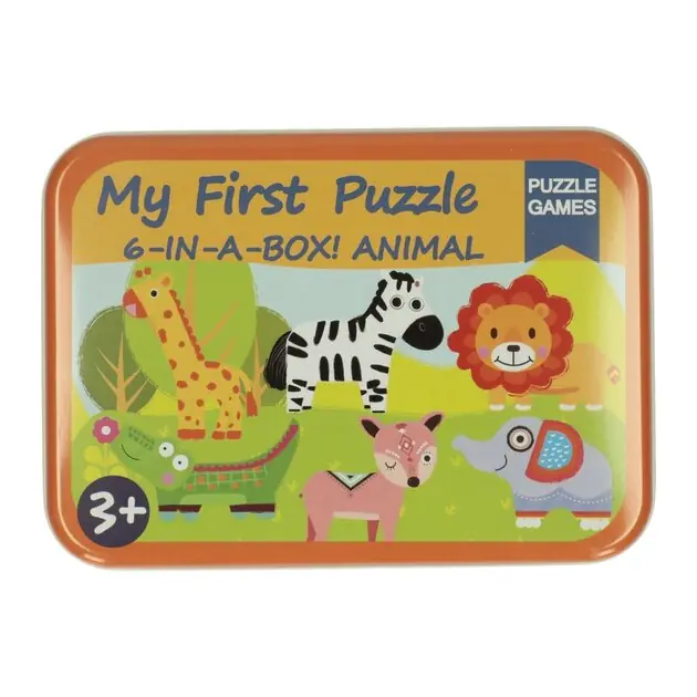 Laatste Kans Mijn Eerste 6 Puzzels in Blik - Wilde Dieren