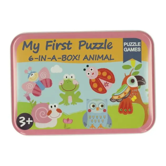 Mijn Eerste 6 Puzzzels in Blik - Dieren Koop Online