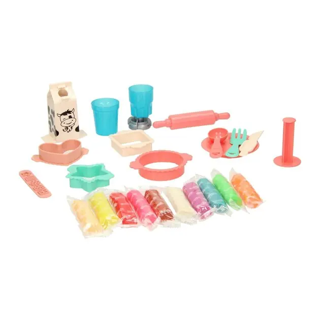Kleiset Melk en Eten - 10 Kleuren Klei Flitsaanbieding