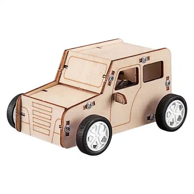 Express Levering Houten Bouwpakket Pull String Auto