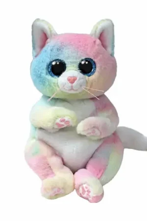 Actieprijs Ty Beanie Babies Bellies Jennie Rainbow Cat, 15cm