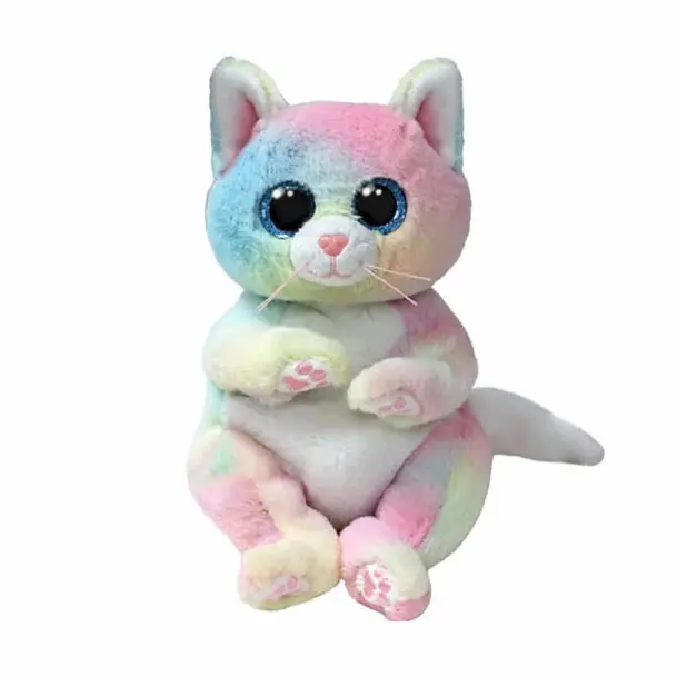 Actieprijs Ty Beanie Babies Bellies Jennie Rainbow Cat, 15cm