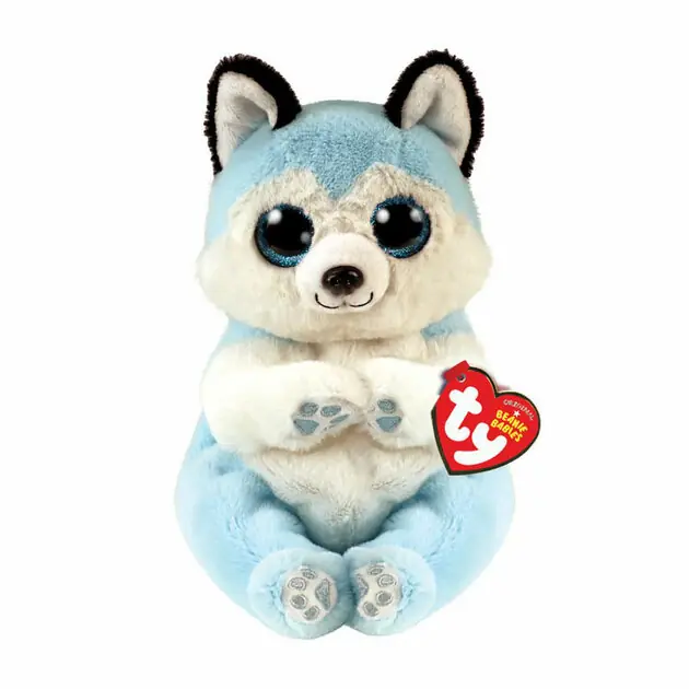 Aanbieding Ty Beanie Babies Bellies Thunder Blue Husky, 15cm