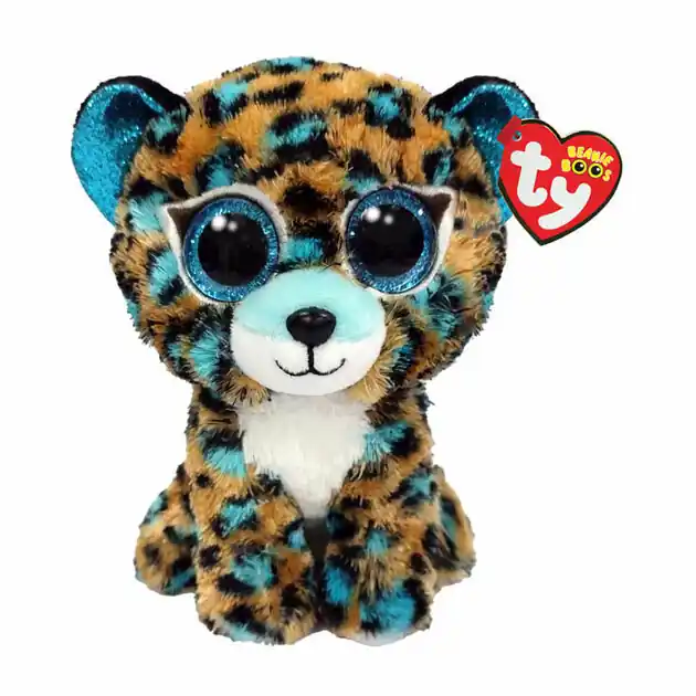 Ty Beanie Boo's Cobalt Leopard, 15cm Op = Op