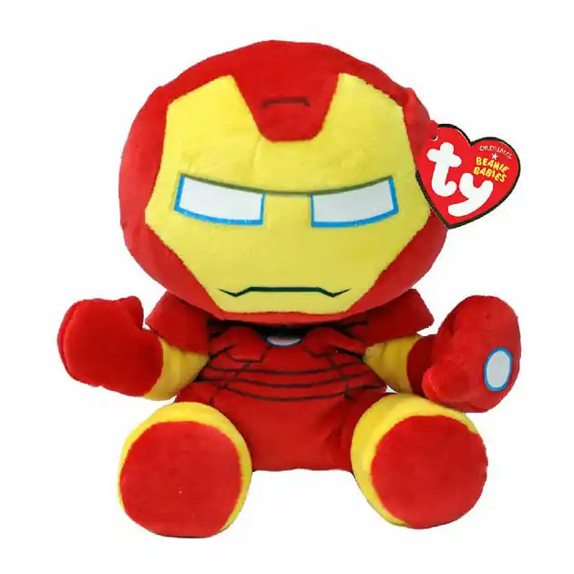 Ty Beanie Babies Marvel Iron Man Soft, 15cm Direct Beschikbaar