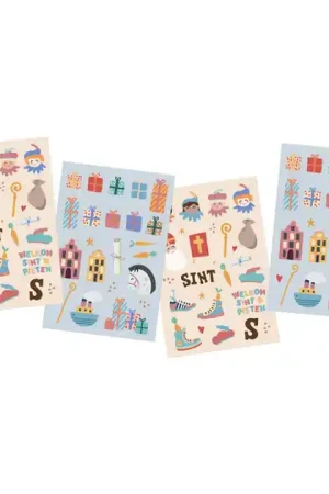 Hoge Kwaliteit Stickers Sinterklaasfiguren, 49st.
