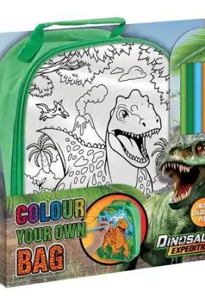 Tijdelijk Beschikbaar Dino Kleur je eigen Tas met Stiften