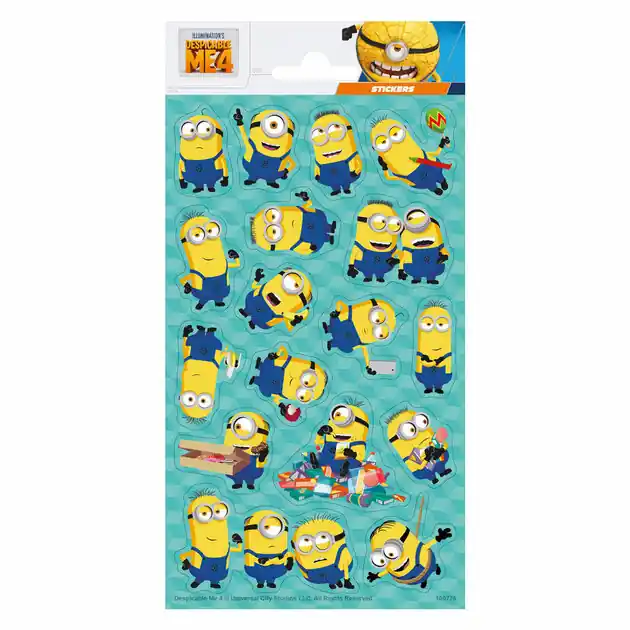 Stickervel Glitter Despicable Me 4 Finale Uitverkoop