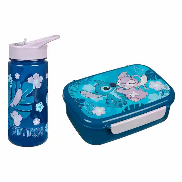 Gereduceerde Prijs Stitch Broodtommel en Drinkbeker Set