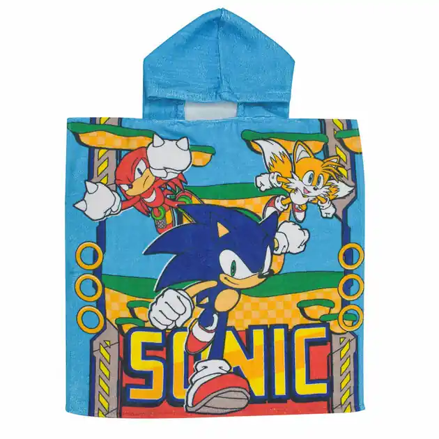 Hoge Kwaliteit Sonic Handdoek Poncho Katoen, 55x110cm