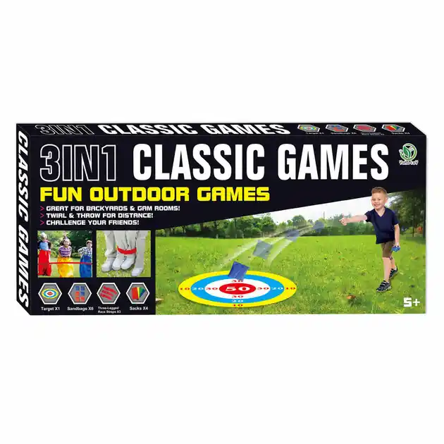 Classic Games Outdoor 3in1 Buitenspellen Betrouwbaar