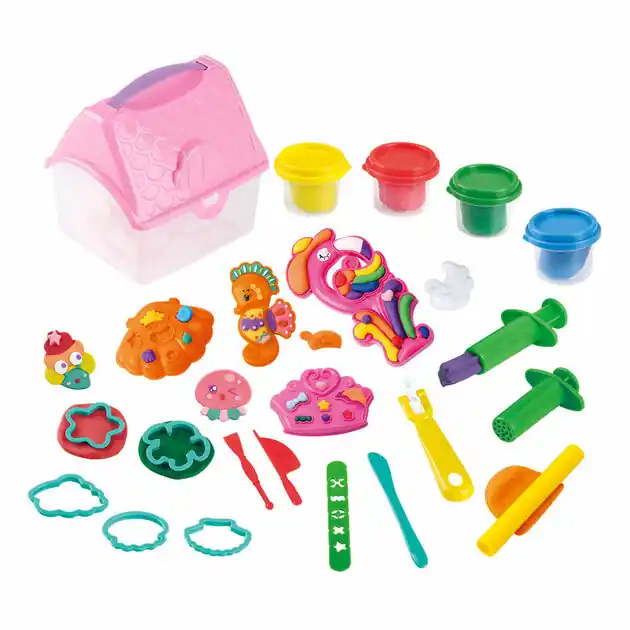 Korting Playgo Fantasiewereld Kleiset in Opbergdoos - 4 Kleipotjes
