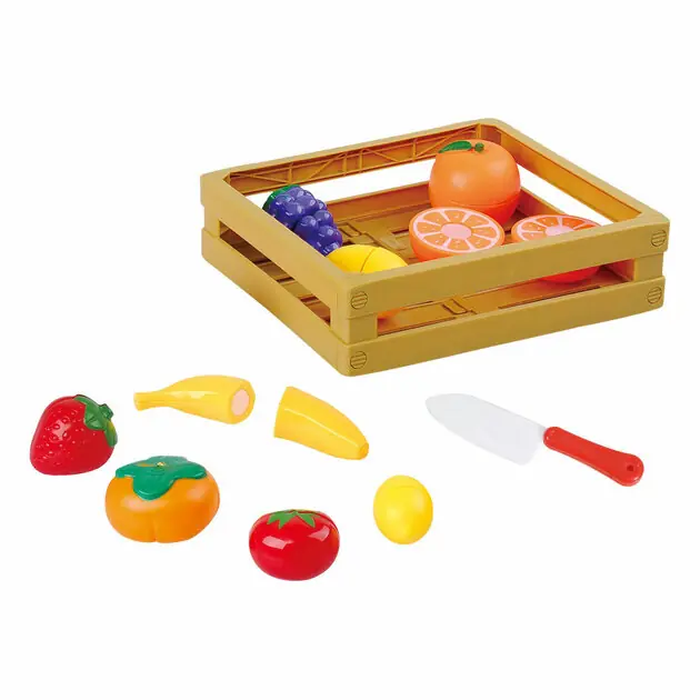 Playgo Gesneden Speelfruit in Kratje - 11dlg. Weekendaanbieding