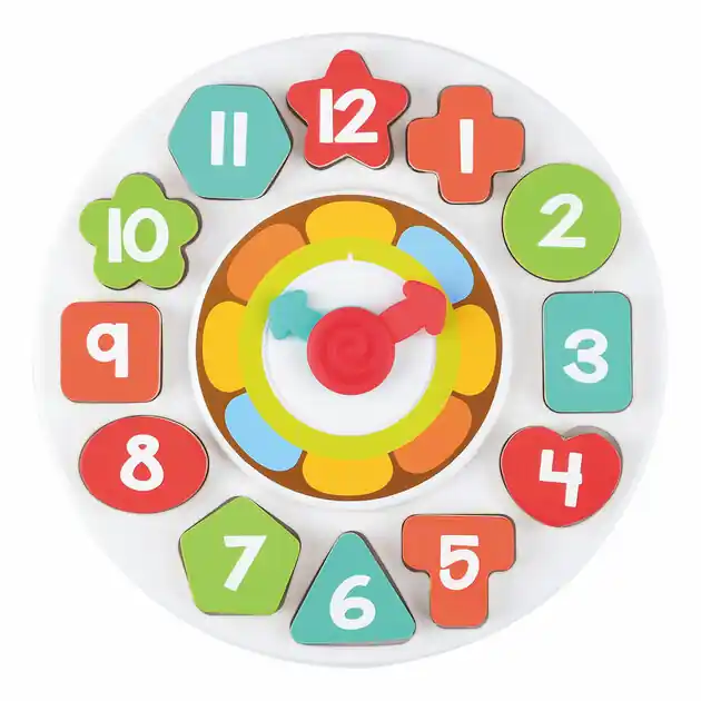 Shop Nu Playgo Houten Sorteer Vormen - en Leerklok - 13dlg.