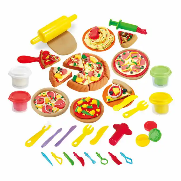 Playgo Mijn Eigen Pizzeria Kleiset - 4 Kleipotjes Express Levering
