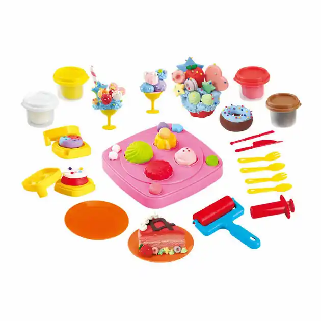 Snelle Levering Playgo Toetjes Fabriek Kleiset - 4 Kleipotjes