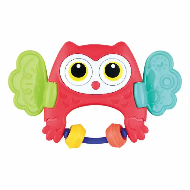 Lage Prijs Playgo Peekaboo Uil Rammelaar Rood