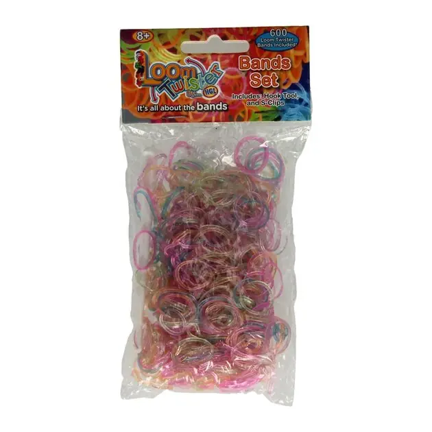 Voordeelprijs Loombands Glitter Set, 600st.