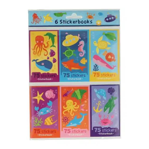 Sticker Uitdeelboekjes Onderwaterwereld, 6st. Direct Verzonden