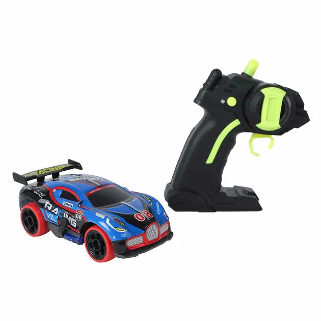 Veilige Betaling Roadstar RC Bestuurbare Rally Auto met Licht 2.4GHz Blauw, 13cm