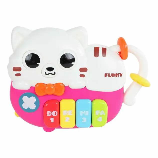 Mini Club Dierenpiano Poes met Licht en Geluid, 15cm Uitverkoop