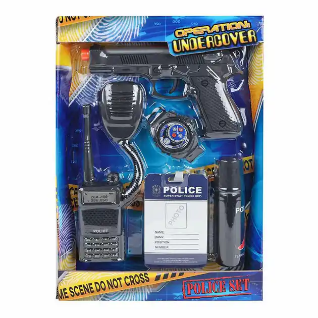 Bestseller Politie Speelset met Pistool, 5dlg.