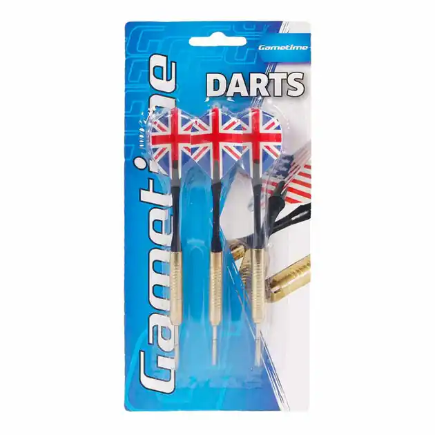 Populair Gametime Brass Plated Metalen Dartpijlen 18g, 3st.