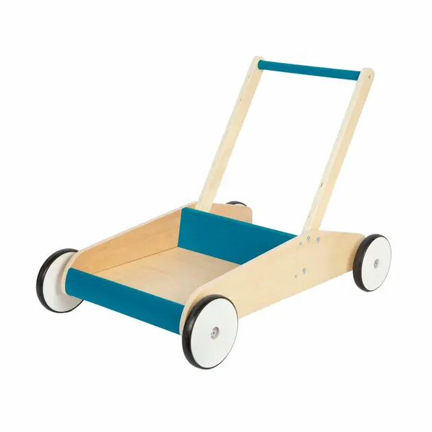 Korting Small Foot - Houten Loopwagen Petrol Blauw