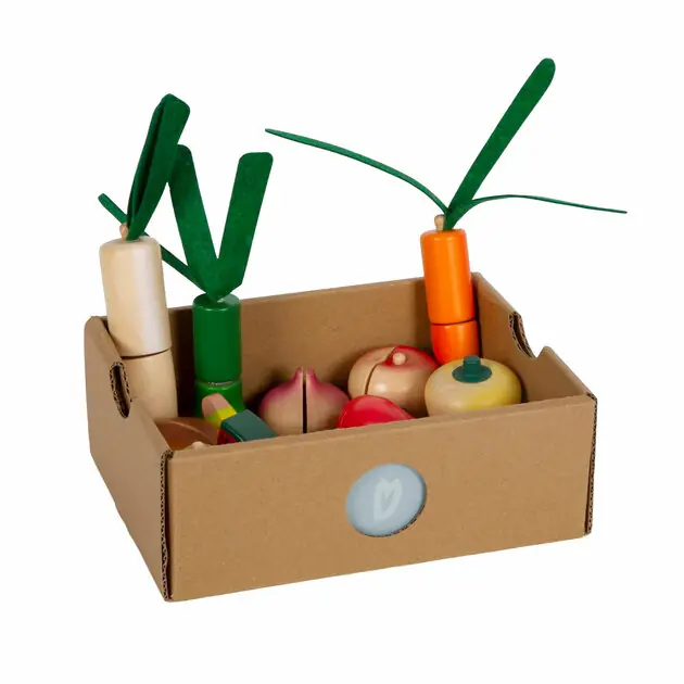 Weekendaanbieding Small Foot - Houten Snij- en Groenten Speelset Fresh, 14dlg.