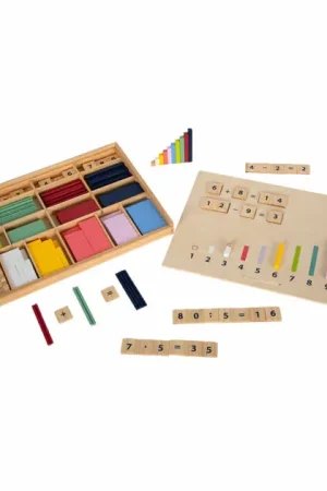 Aanbieding Small Foot - Houten Leerbox met Rekenstaven en Rekenblokjes Set