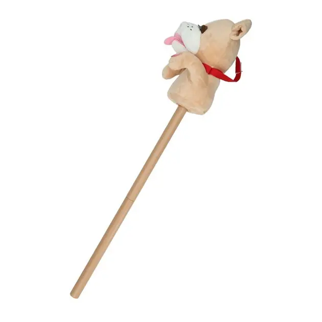 Flitsaanbieding Stokpaard Hond met Geluid Bruin
