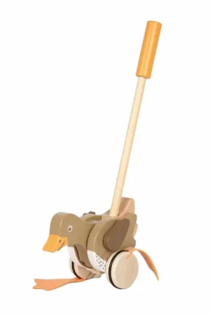 Voordeelprijs Small Foot - Houten Duwfiguur Eend met Bewegende Kop