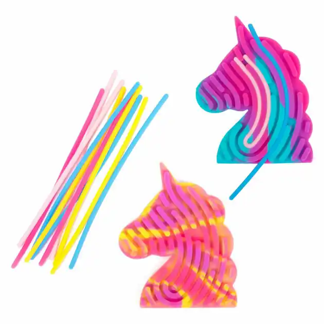 Betaalbaar Curly Board Figurenplaat Eenhoorn met Slierten, 13dlg.