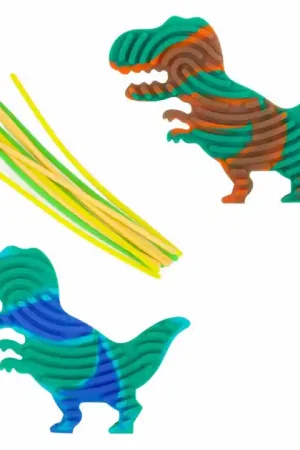 Voordeelprijs Curly Board Figurenplaat Dino met Slierten, 13dlg.