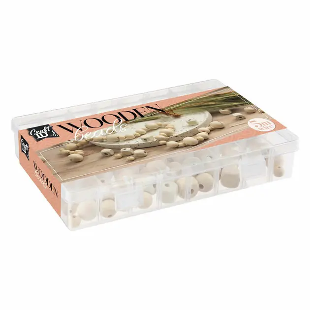 Exclusieve Aanbieding Houten Kralenset met Koord, 130 gram