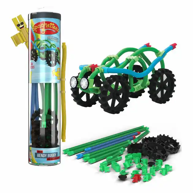 Actieprijs Spaghetteez Bendy Buggy Flexibele Bouwstaafjes, 34dlg.